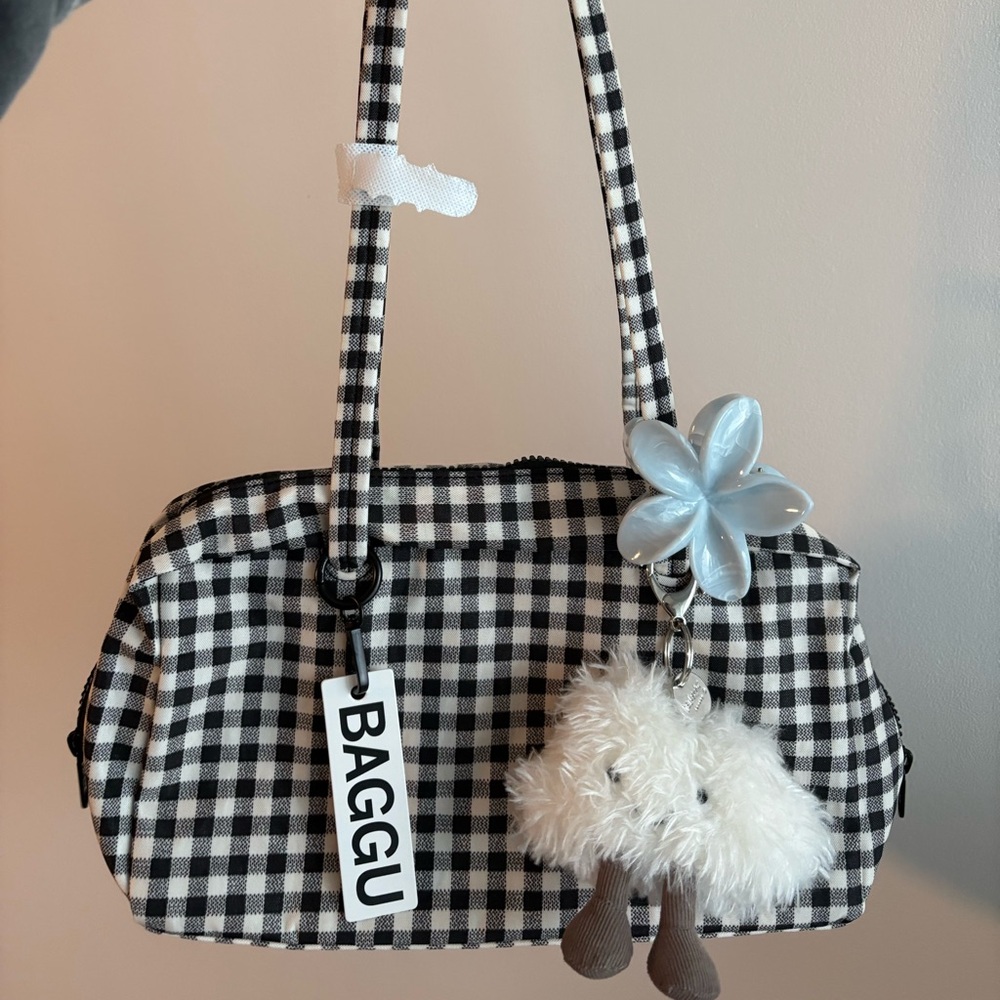 Checkered Black and White Women's Bag